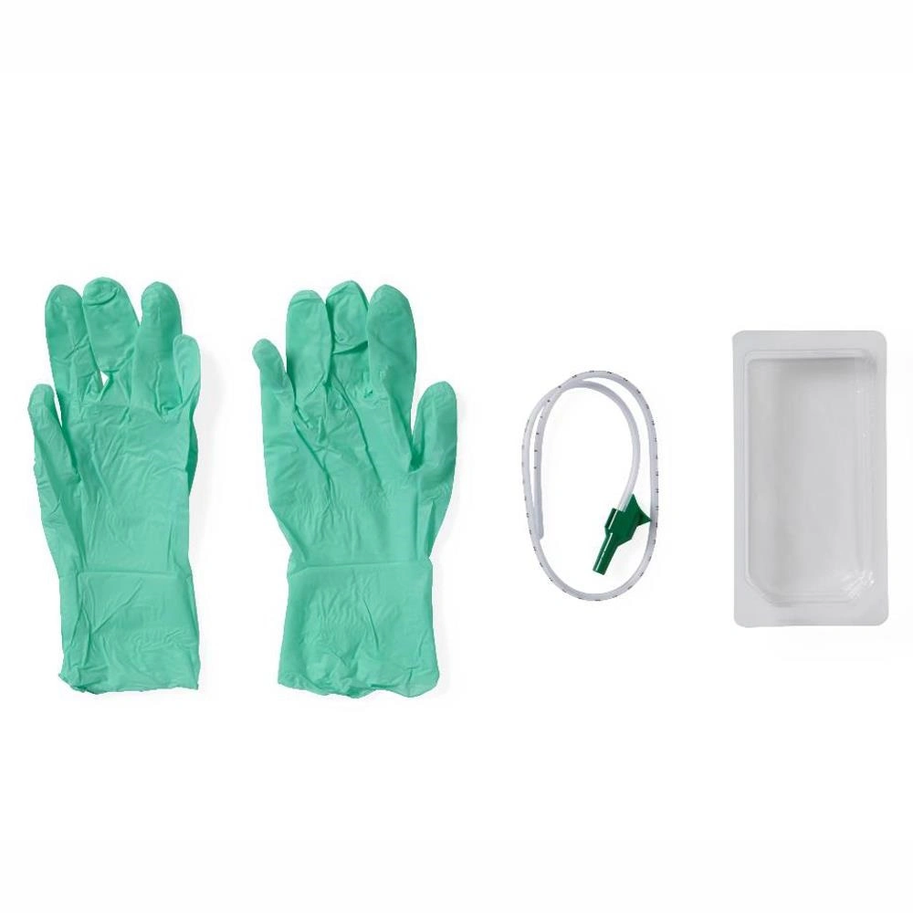 Latex Free Disposable Medical Sterile Suction Catheter Kit with Vinyl Gloves